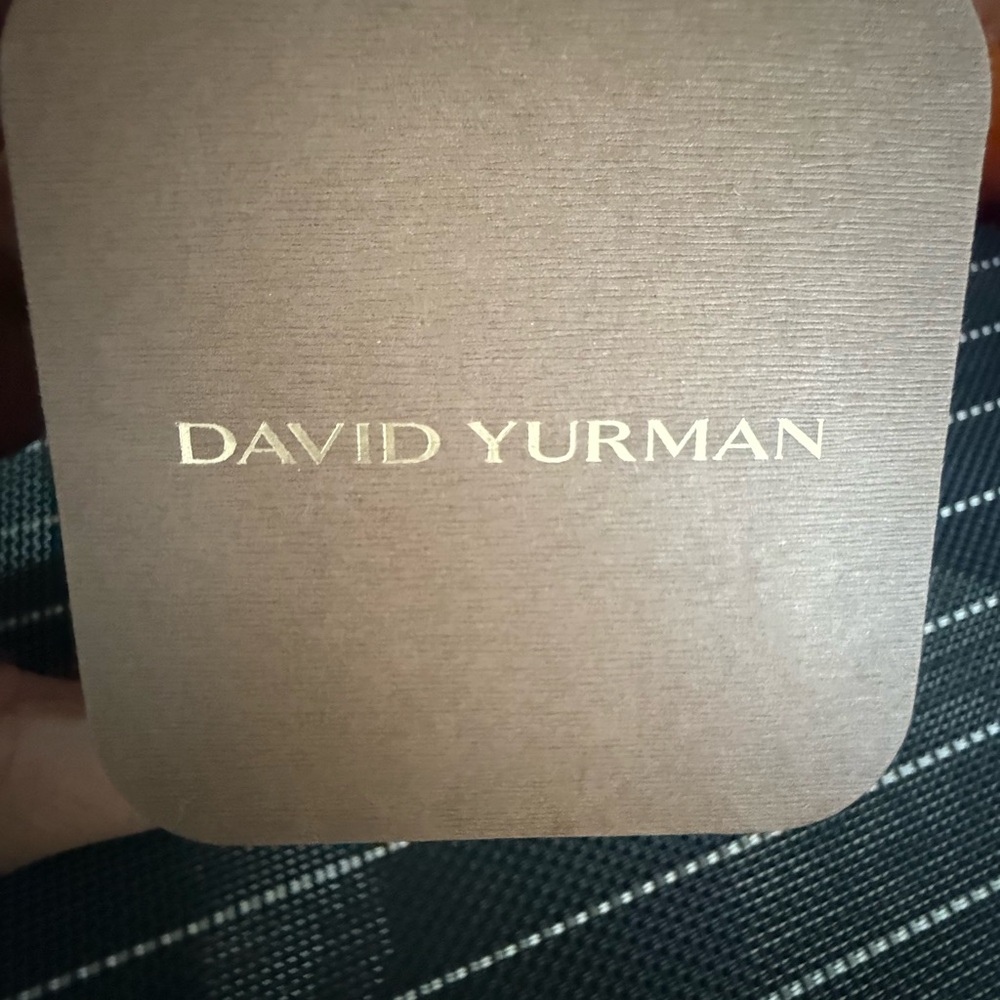 David Yurman 5mm Cable Bangle w/lapis lazuli in 14k gold and silver.pre owned